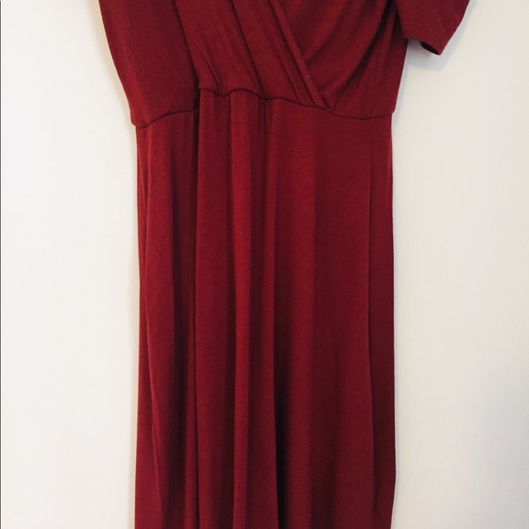 TAKE TOMORROW NWT Maroon Short Sleeve Dress - Picture 5 of 8